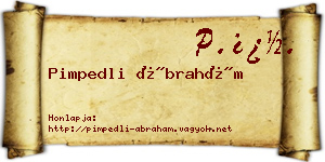 Pimpedli Ábrahám névjegykártya